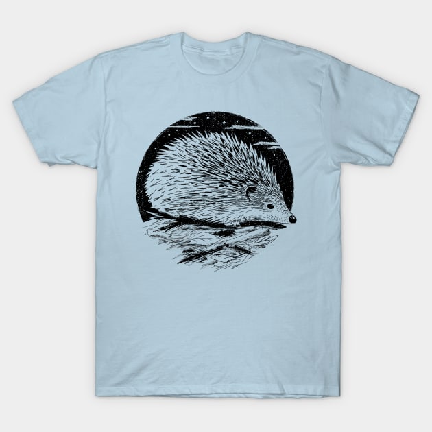 Vintage Hedgehog Gift for a Nature Art Lover T-Shirt by bangtees